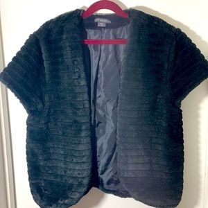 Faux fur short sleeve cover